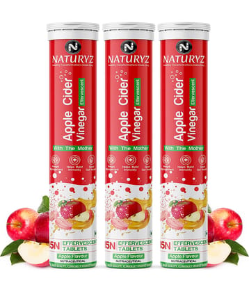 NATURYZ Apple Cider Vinegar Tablets for Weight Loss, Detox, Immunity with Mother - 45 tablets