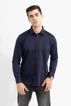 Regal Simplicity: Casual Plain Purple Shirt for Special Occasions or Office by GlamaStitch-S