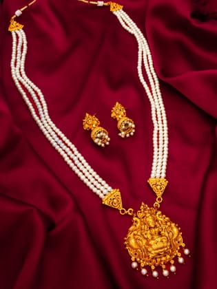 Morison Lustrous Gold Necklace and Earrings Perfect for Radiant Celebrations Morison Lustrous Gold Necklace and Earrings Perfect for Radiant Celebrations
