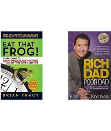Eat That Frog! + Rich Dad Poor Dad (Set of 2 books)