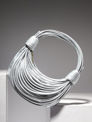 Wire Handbag - Silver-Handheld Bag