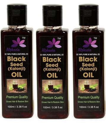 Alphacia 100% Pure & Natural Black seed (Kalonji) Hair Oil & Skin Oil 300 ml Pack of 3