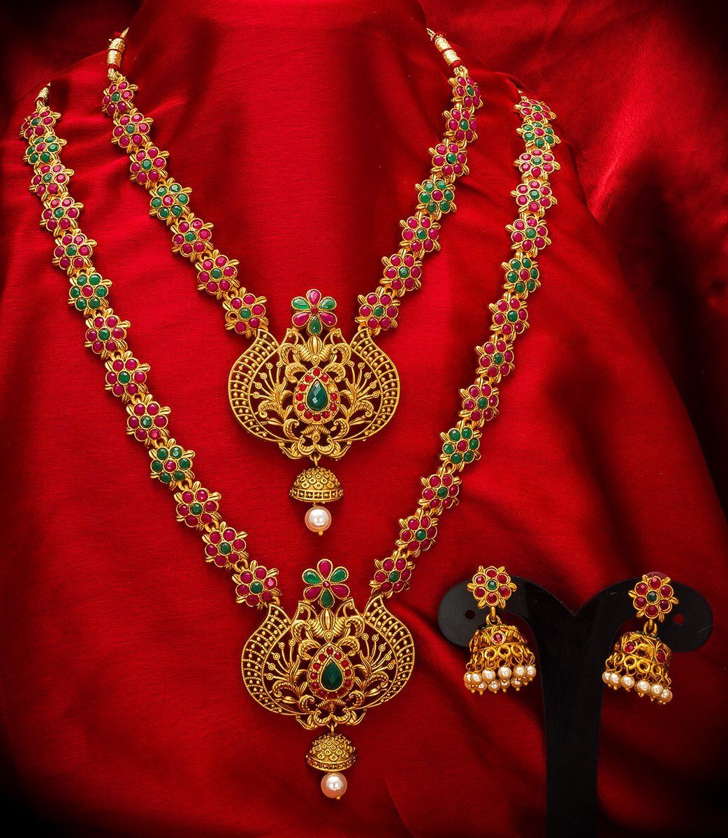 Morison Chic Gold Necklace Set with Earrings  For a Touch of Timeless Glamour