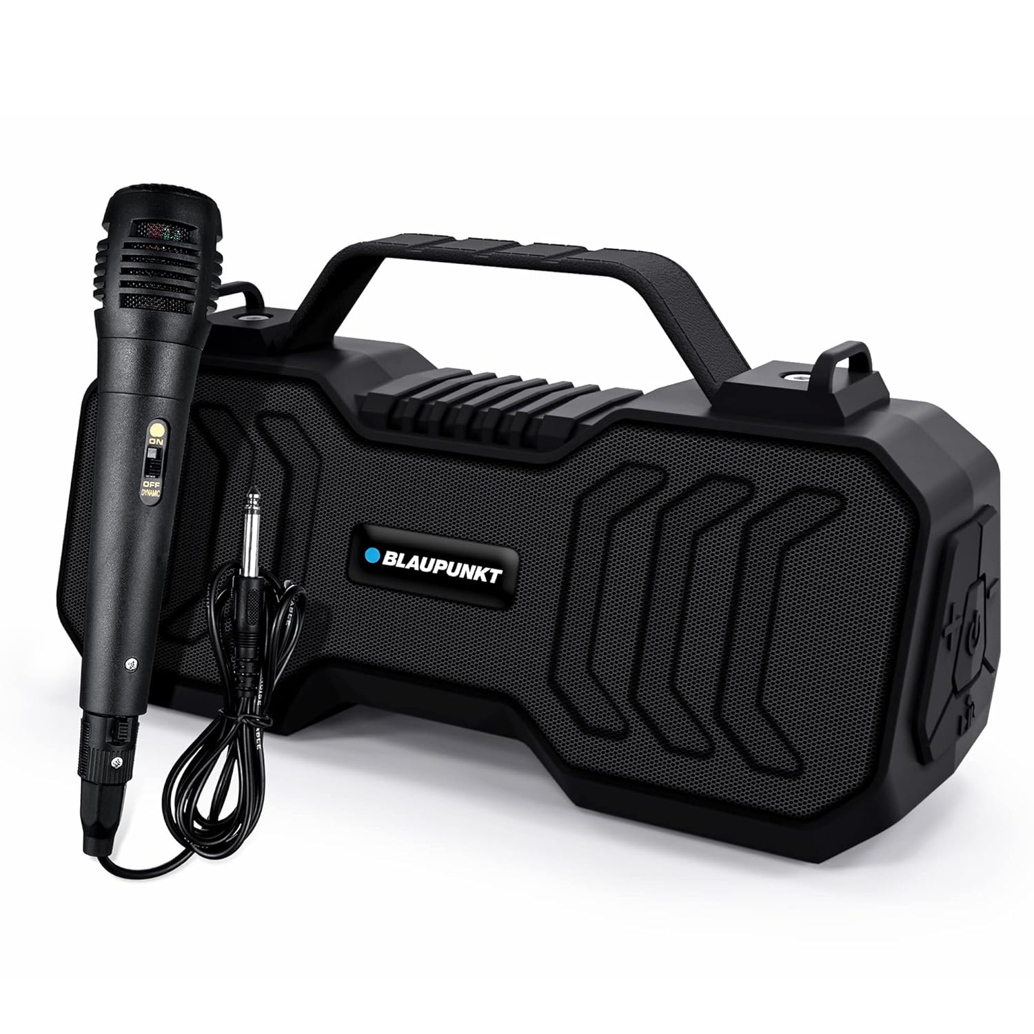 Blaupunkt Atomik BB20 Wireless Bluetooth Party Speaker 20W Karaoke with Mic -Black