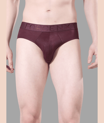 Force NXT Pack of 1 Cotton Blend Briefs For Men's ( Wine )