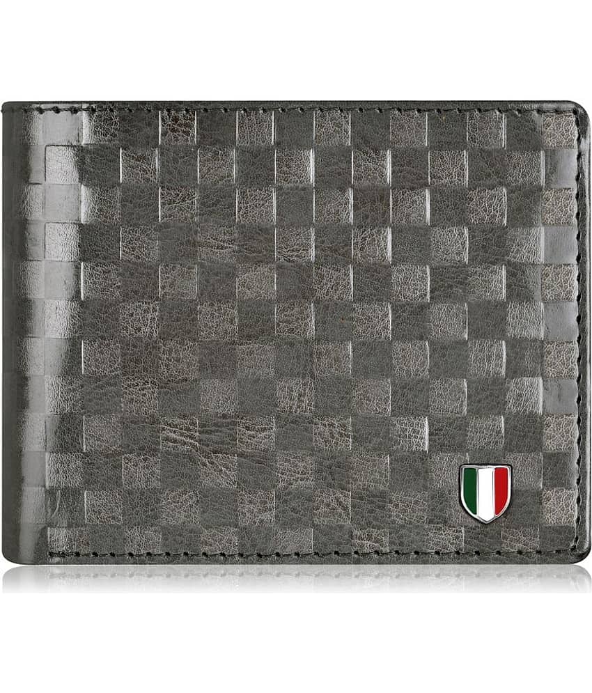GIOVANNY - Gray Faux Leather Men's Regular Wallet ( Pack of 1 )