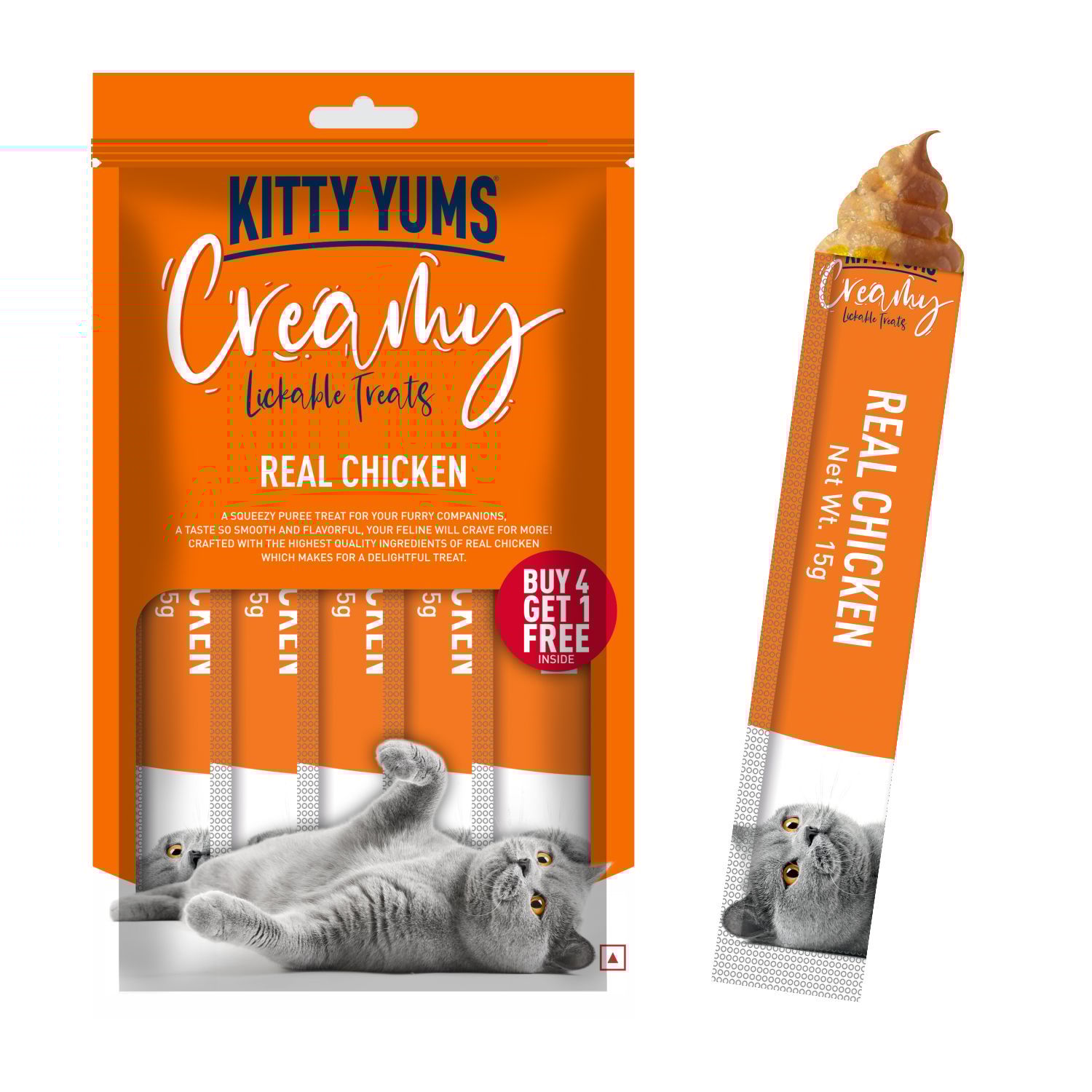 Kitty Yums Creamy Real Chicken 75g