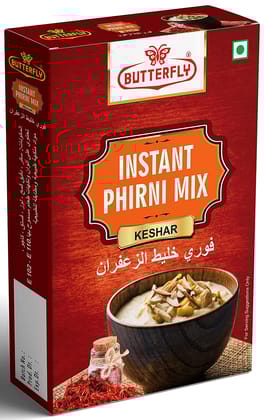 Butterfly Instant Phirni Mix, 100g (Keshar)  by Butterfly Dessert Mixes and Bakery Needs.