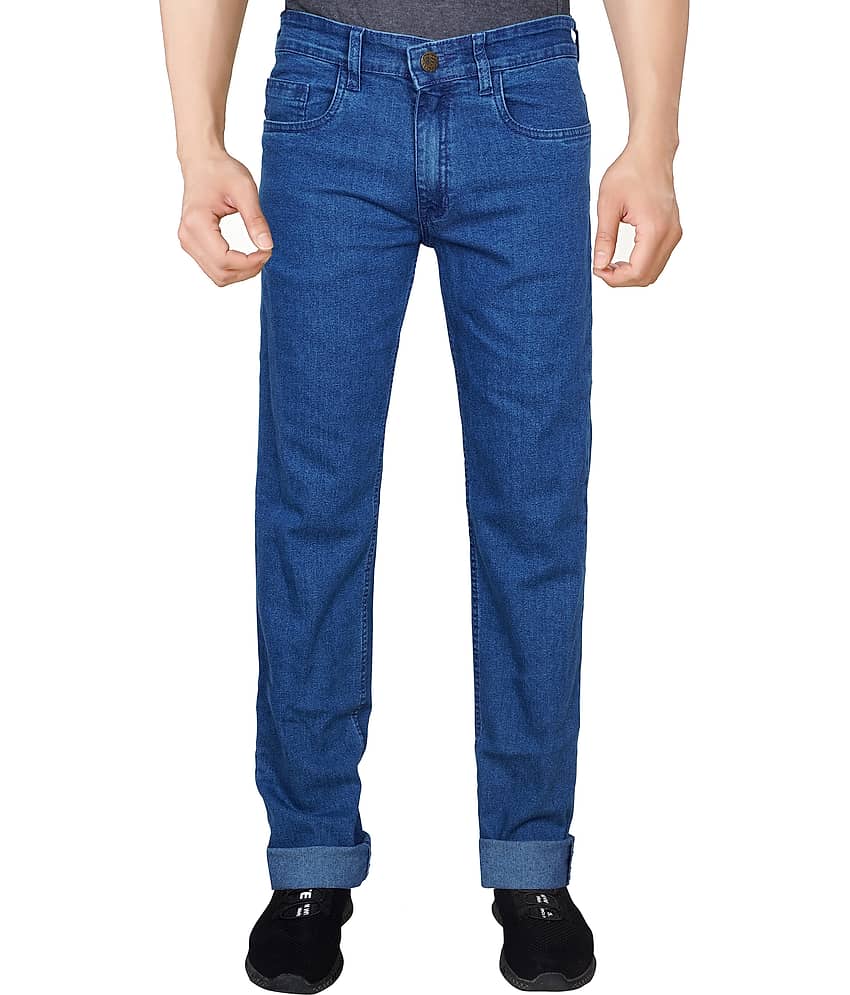 JB JUST BLACK - Blue Cotton Blend Regular Fit Men's Jeans ( Pack of 1 )