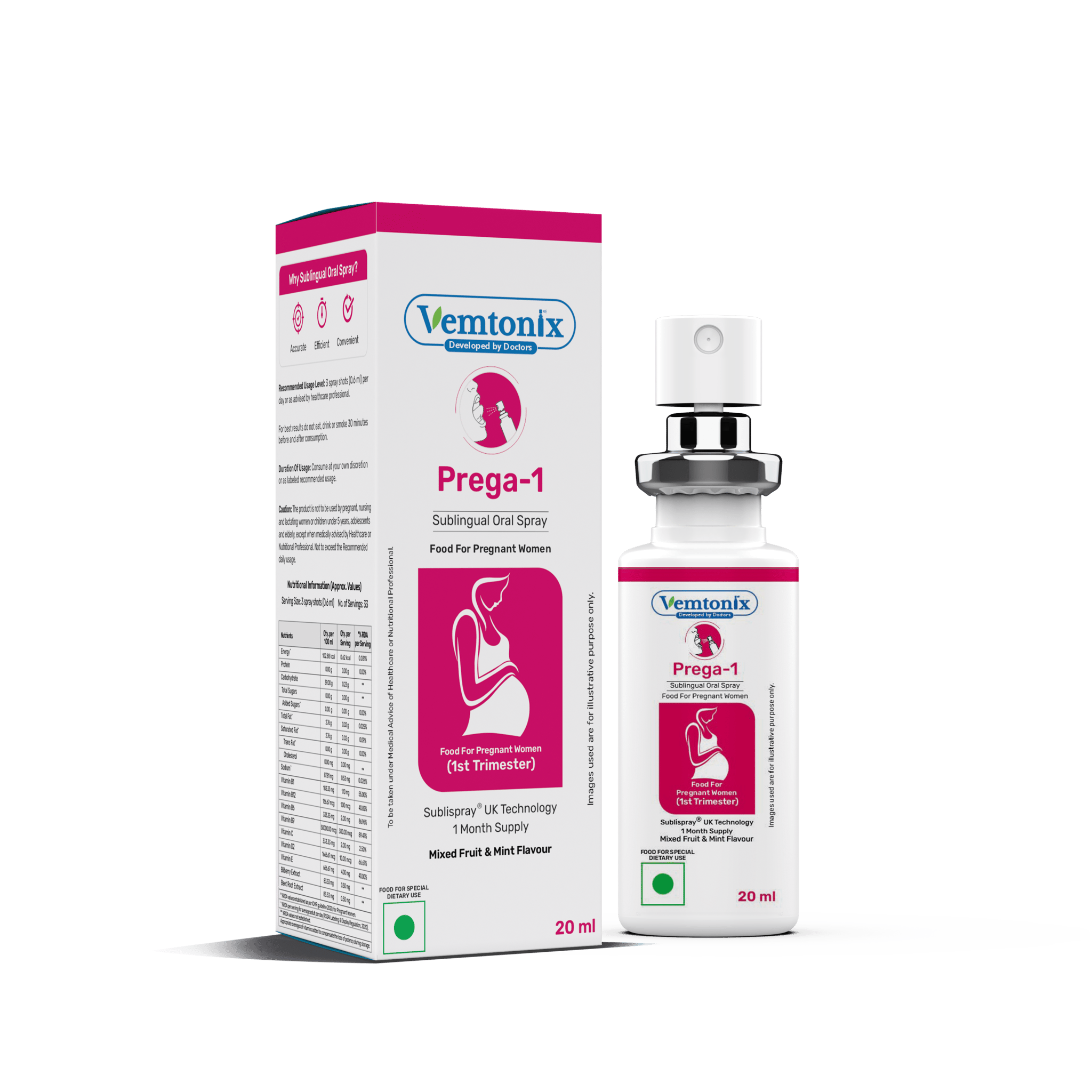 Vemtonix Prega 1 Sublingual Oral Spray