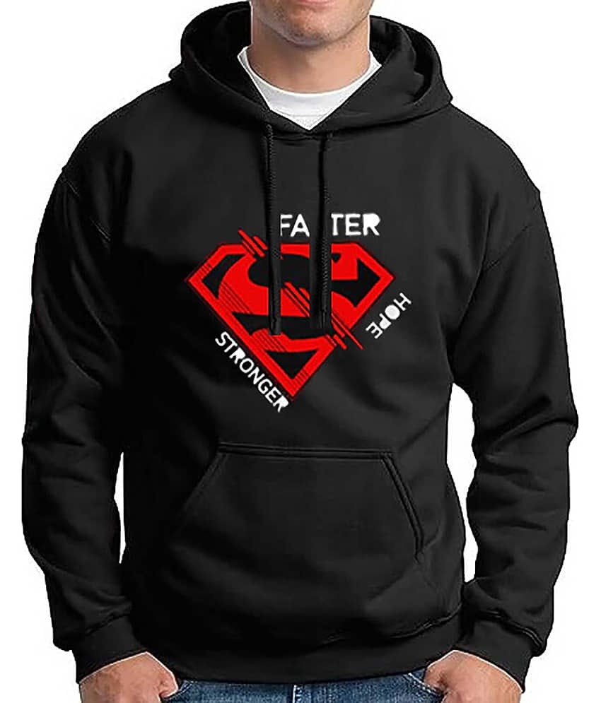 code yellow Fleece Hooded Men's Sweatshirt - Black ( Pack of 1 )