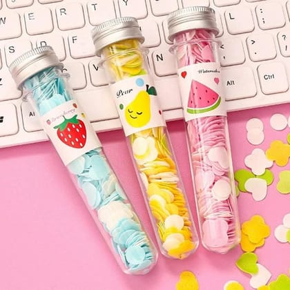 Elecsera Disposable Mini Soap Paper Bath Flakes Flower Design Tube Petal Shape Bottle (3 x 20 g)