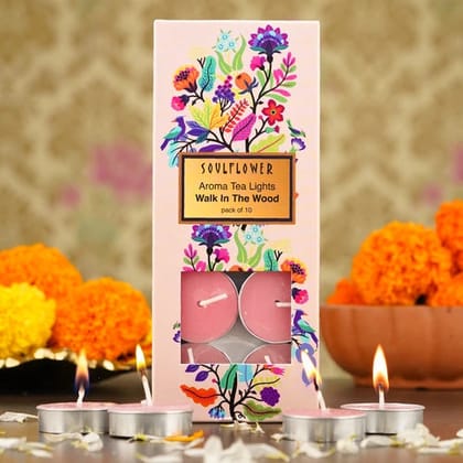 Soulflower T Light Candle - Walk In the Wood 10 Soulflower T Light Candle - Walk In the Wood 10