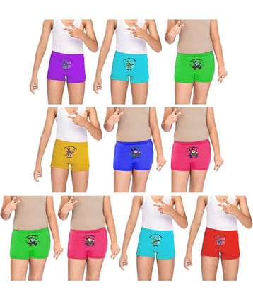 Dixcy Slimz Kiara Cotton Printed Multicolour Drawer/Bloomer/Underwear/ for Kids/Boys/Girls - Pack of 10
