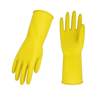 Aabha Reusable Rubber Hand Gloves for Washing/Cleaning Kitchen and Garden- Pair of 3 (Pink)