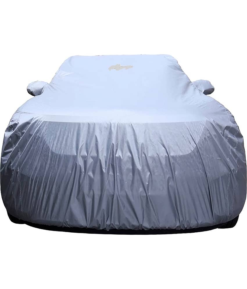 Autoretail Dust Proof Car Body Polyster Cover For Datsun Go+ Without Mirror Pocket Silver (Pack Of 1)