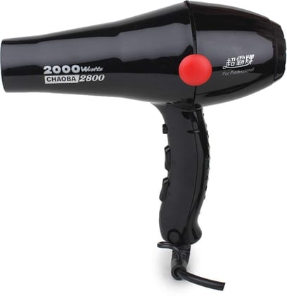 KKK Retailer 2000 Watts Professional Hair Dryer for Men and Women Black High Speed Motor with Hot and Cold Air Settings Hair Styling Dryer