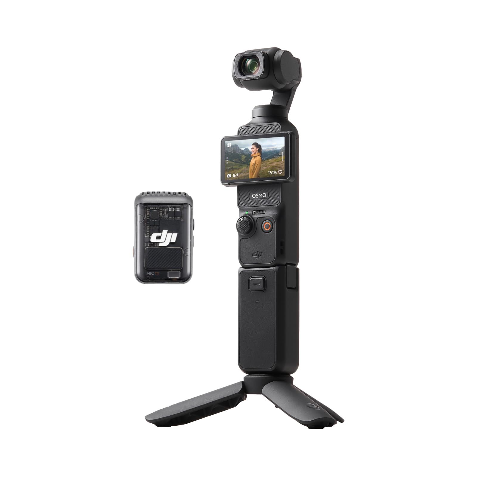 DJI Osmo Pocket 3 Creator Combo, Vlogging Camera with 1'' CMOS & 4K/120fps Video, 3-Axis Stabilization, Face/Object Tracking, Fast Focusing, Mic Included for Clear Sound, Small Camera for Photography DJI Osmo Pocket 3 Creator Combo, Vlogging Camera with