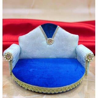 Velvet Plywood Singhasan Couch for Deities (Small, Medium, Large)
