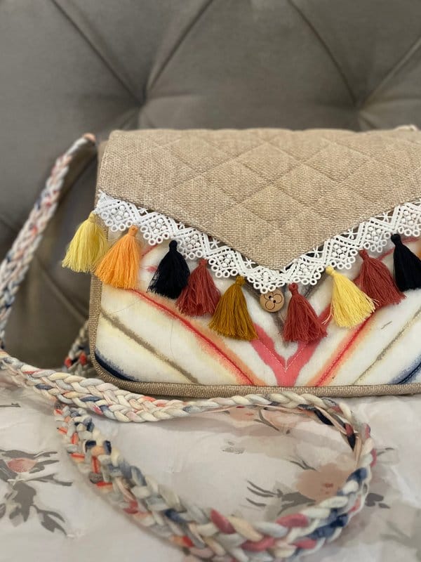 KRI India Ombré KRĪ Sling | 7.5x10.5 inches | Wash & Care | 100% Cotton | Handcrafted in India. 100% organic & natural.