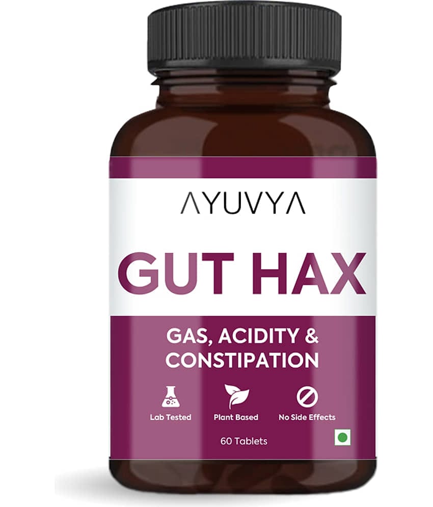 Ayuvya Gut Hax Acidity Control Tablets-Body Heat Reduce Medicine, Bloating Relief, Digestive Harmony & Heartburn Relief(Pack of 1)