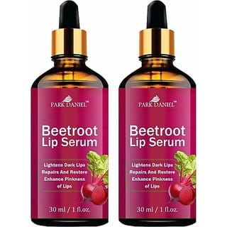 PARK DANIEL Premium Beetroot Lip Serum Oil- For Soft and Shiny Lips Combo Pack Of 2 Bottle, 30ml(60ml) (Peppy Red, 60 ml)
