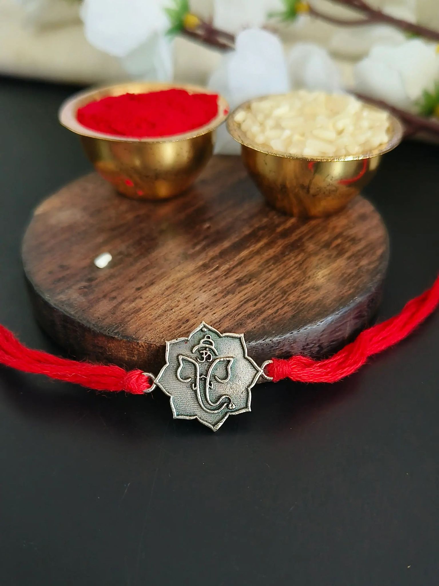925 Silver Ganesha Rakhi for Men & Kids | Sarichka Fashion