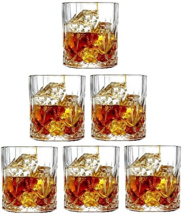 Somil E_FNGlass-G6 Glass Whiskey Glasses 200 ml ( Pack of 6 )