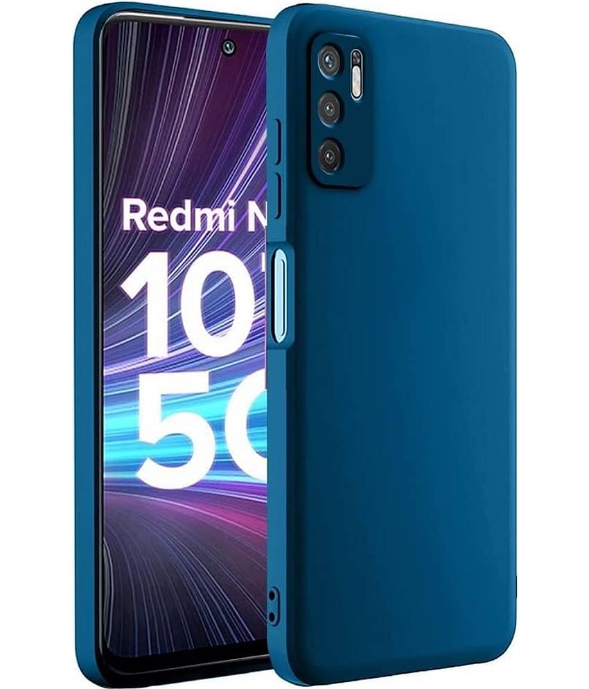 Case Vault Covers - Green Silicon Plain Cases Compatible For Redmi Note 10T 5G ( Pack of 1 )