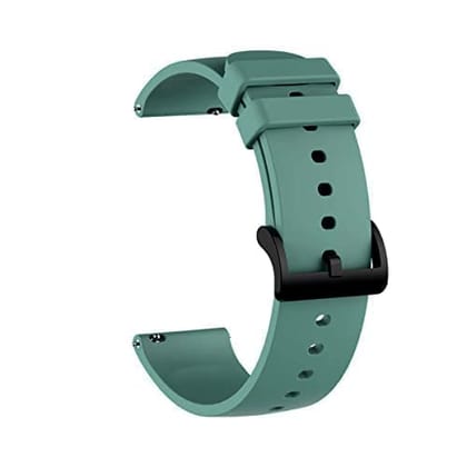 Valente Premium Silicone Buckle 22 mm Watch Strap Compatible with Noise Colorfit Pro 3,Assist,Colorfit Ultra,Oneplus Watch,Fossil Gen 5E 44mm, Gen 5(44mm),Realme Watch 2 Pro.-Olive Green
