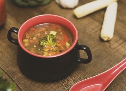 Burnt garlic soup