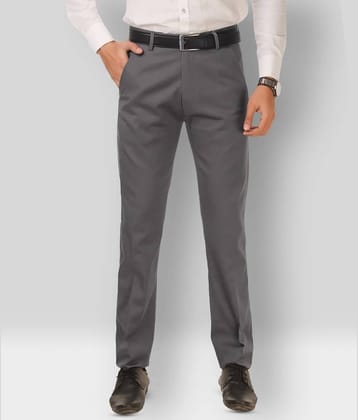 Haul Chic - Dark Grey Polycotton Slim - Fit Men's Formal Pants ( Pack of 1 )