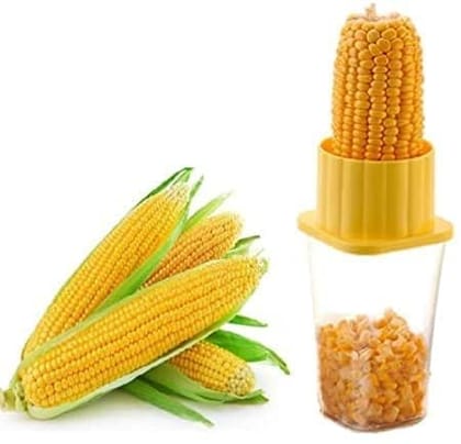 Corn Cutter Stainless Steel Corn Peeler & Kernel Remover, Durable, Easy-to-Use, Ideal for Fresh Corn on The Cob, Salads, and Recipes