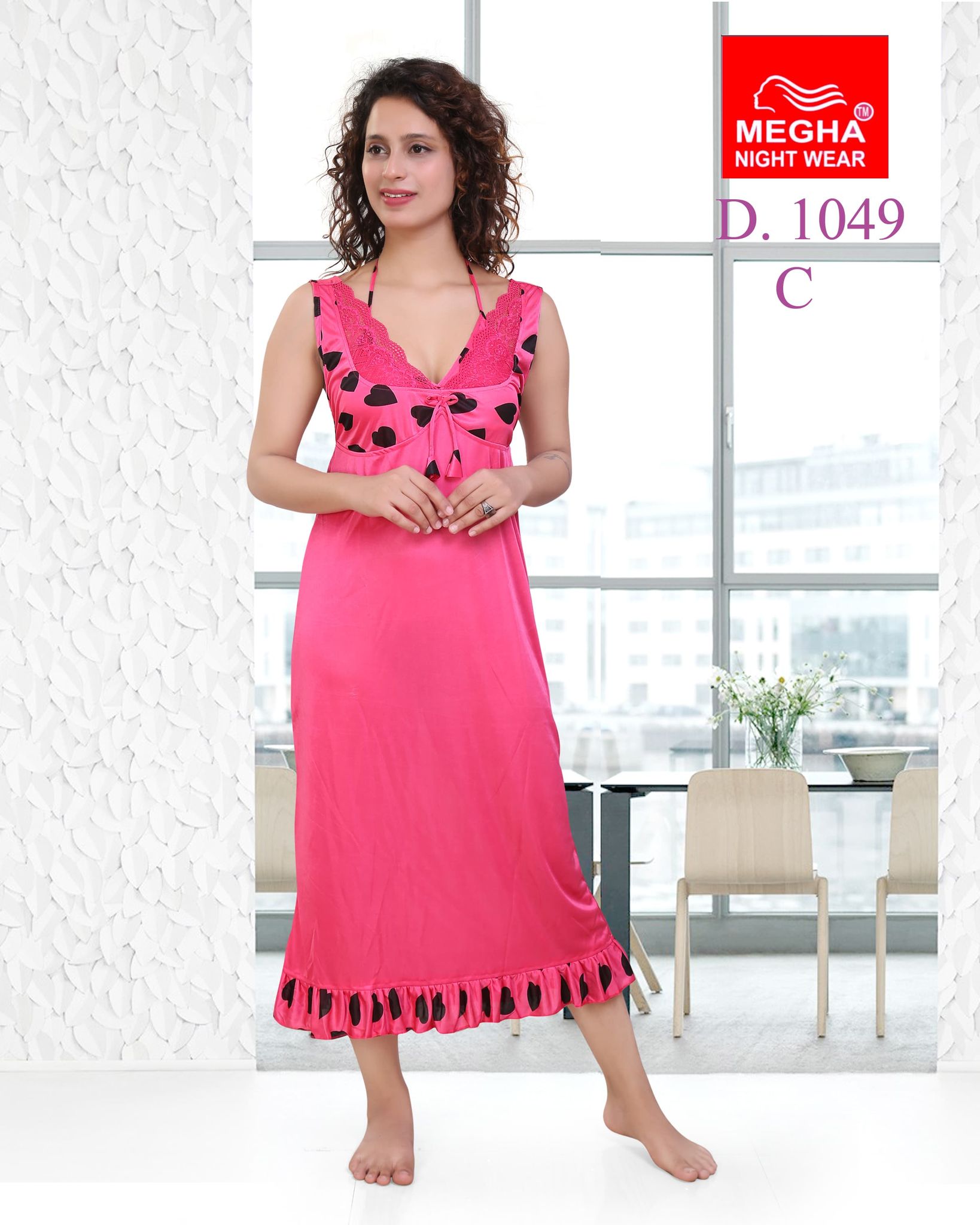 Satin Plain Bedroom Nighty