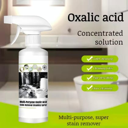 Multipurpose Stain Remover Oxalic Cleanser Spray for Bathroom, Tiles, Toilet, Kitchen Sink & Faucets | Foam Cleaner for Rust, Hard Water, Yellow Marks & Grime (200Ml)