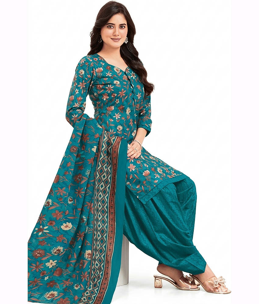 SIMMU Women's Cotton Unstitched Salwar Suit