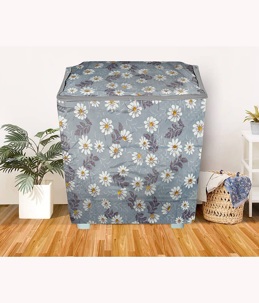 E-Retailer Single PVC Brown Washing Machine Cover for Universal 7 kg Semi-Automatic