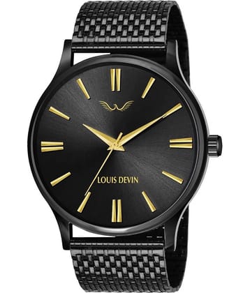LOUIS DEVIN - Black Metal Analog Men's Watch