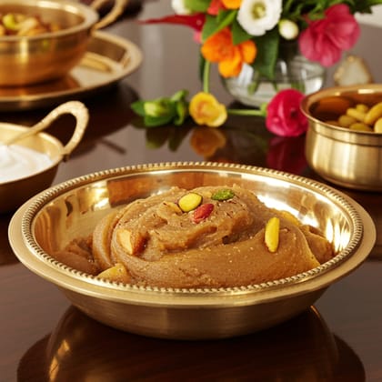 Pure Brass Halwa Bowl (BCMAS116 B)