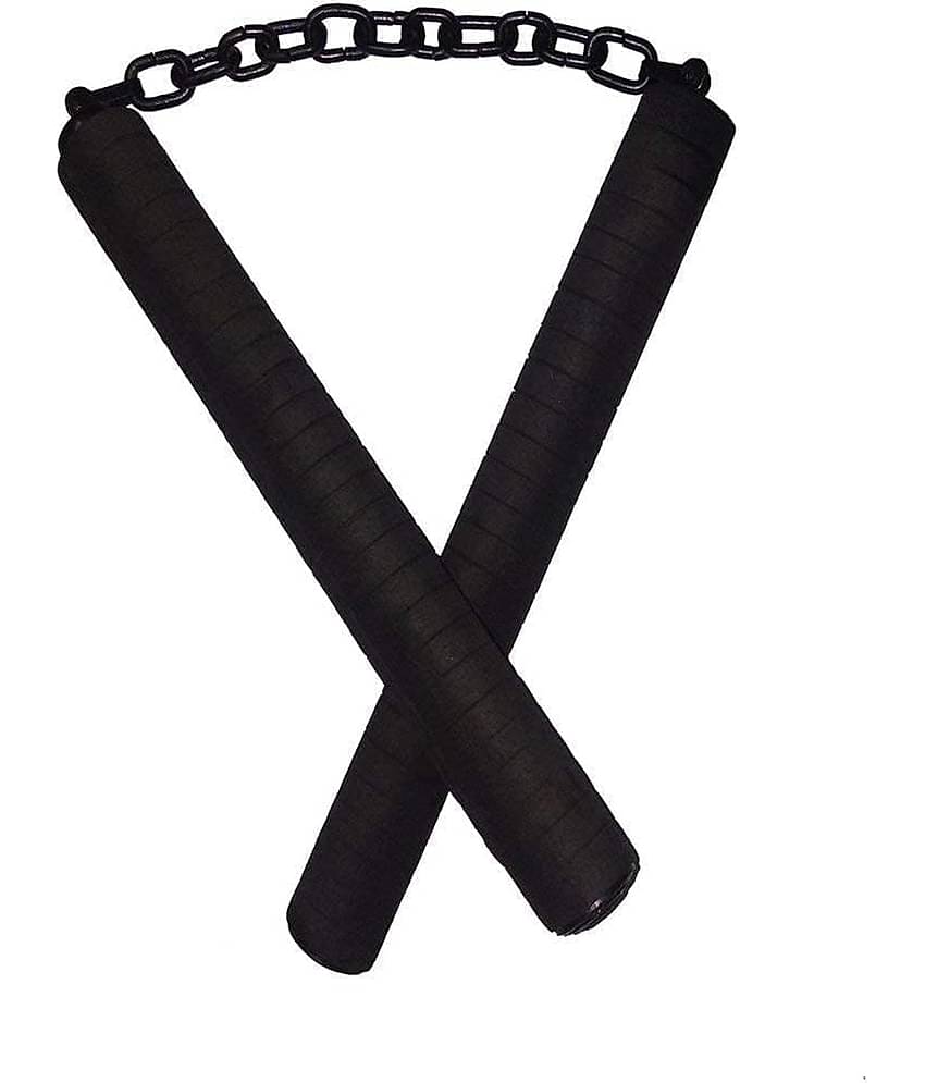 Gadget Deals- Rubber Foam- Nun-chaku- with Black Handle | nun-chaku Rubber | nun-chaku Foam - Karate Stick | Karate Equipment