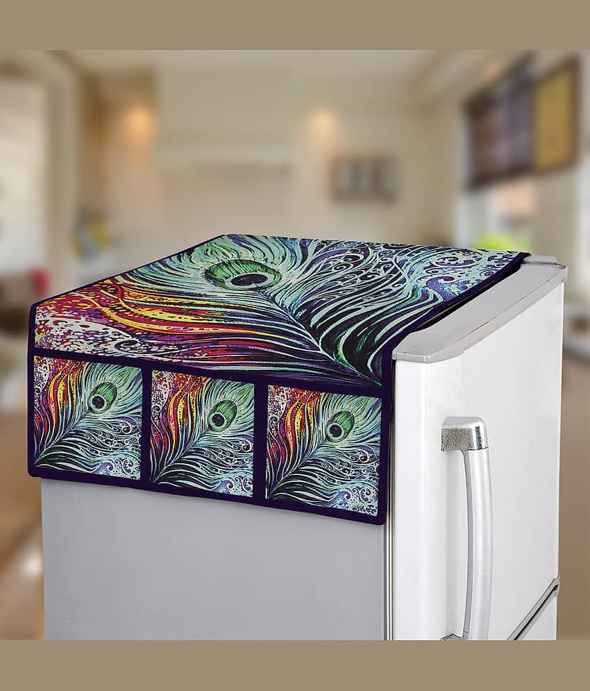 E-Retailer Single Jute Purple Fridge Top Cover