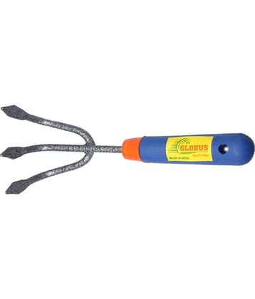 Globus Tools Blue Carbon Steel Garden Hand Cultivator
