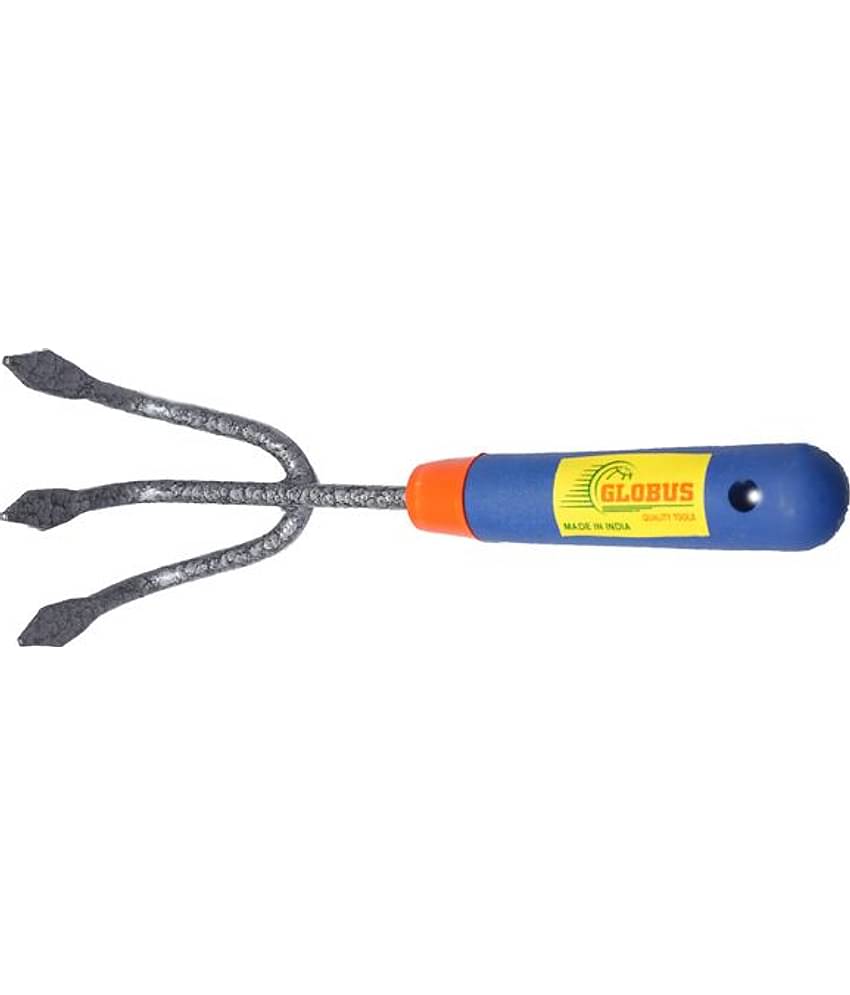 Globus Tools Blue Carbon Steel Garden Hand Cultivator