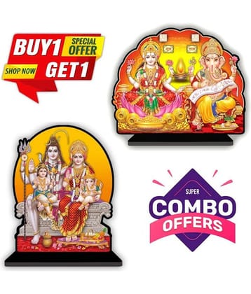 Saf Wood Laxmi Ganesh Idol ( 27.94 cm )
