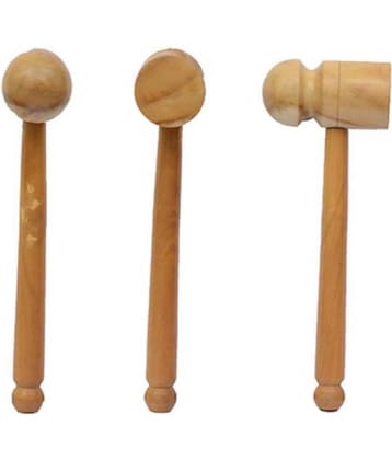Emm Emm Finest Wooden Cricket Knocking Hammer/Mallet (One Side Round One Side Flat)
