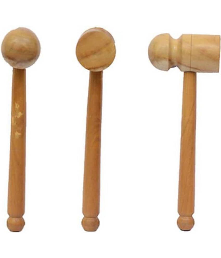 Emm Emm Finest Wooden Cricket Knocking Hammer/Mallet (One Side Round One Side Flat)