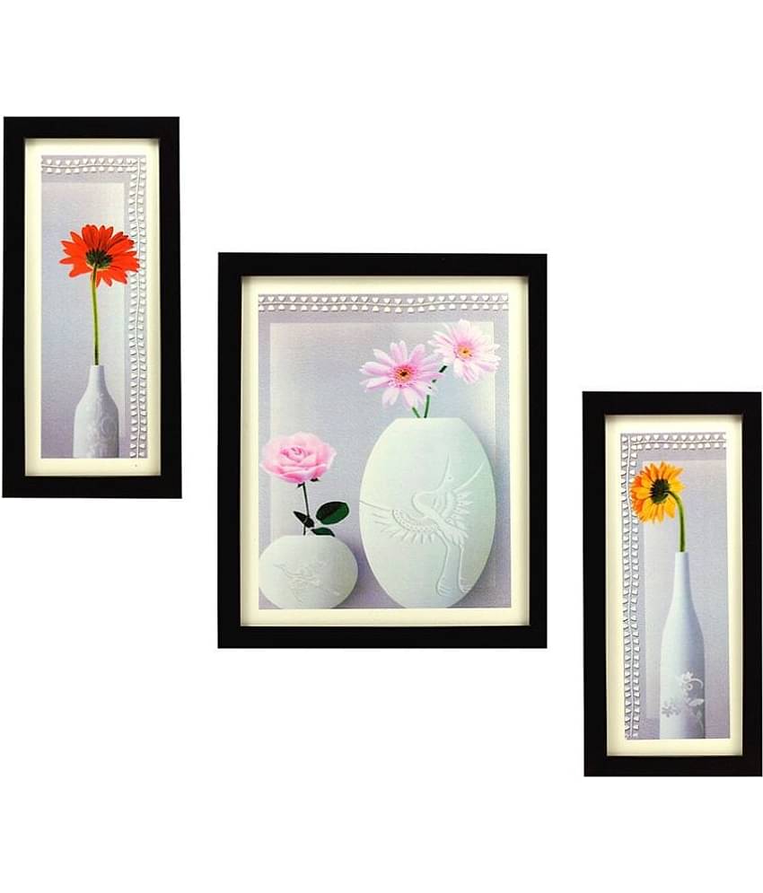 Indianara FLORAL Synthetic Painting With Frame