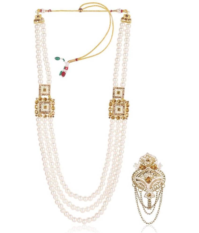 Wedding Groom Mala & Brooch Set for Men