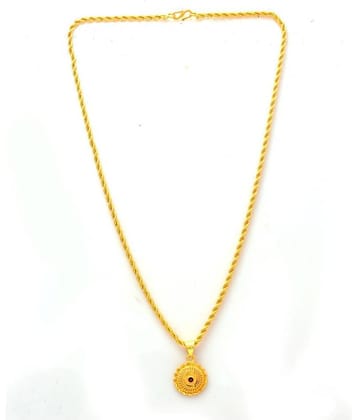 Jewar Mandi New Design Gold Plated Locket/Pendant with Rope/Rassi Chain Daily use for Men, Women & Girls, Boys