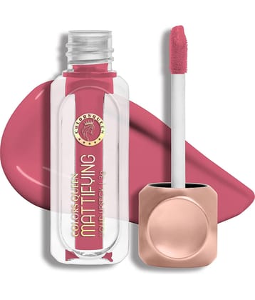Colors Queen Mattifying Non Transfer Liquid Lipstick 3g, Poppy (Shade - 12)